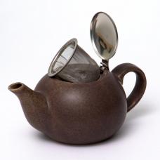 Чайник с металлической крышкой и фильтром Феличита «КРОШКА КОРИЧНЕВЫЙ» 750 мл