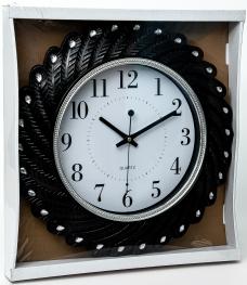 Часы настенные круглые Home art «ЧЕРНЫЕ ПЕРЬЯ» 43 см